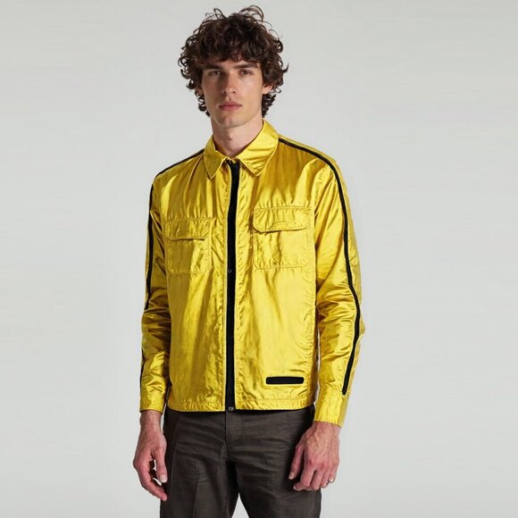 Vintage HUGO BOSS Sport 90s BOXER Jacket Yellow Black Lightweight - Picture 1 of 15
